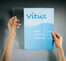 Carica l&#39;immagine nel visualizzatore di Gallery, SIGEL TA210 Porta-avvisi da tavolo / Porta-brochure banco, con base 1 pz. - Ilgrandebazar