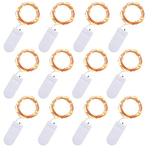 Litogo Luci Led a Batteria (12 Pezzi), Lucine Decorative 2M Bianco Caldo - Ilgrandebazar