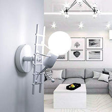 Carica l&#39;immagine nel visualizzatore di Gallery, HAWEE Humanoid Creativo Lampada da Parete Interno Applique Bianco - Ilgrandebazar
