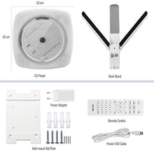 Carica l&#39;immagine nel visualizzatore di Gallery, Lettore CD portatile con altoparlanti HiFi Bluetooth integrati, Boombox white