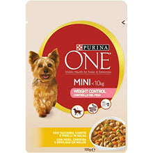 Carica l'immagine nel visualizzatore di Gallery, Purina One Umido Cane Mini Bocconi in Salsa controllo Del Peso con Tacchino,...