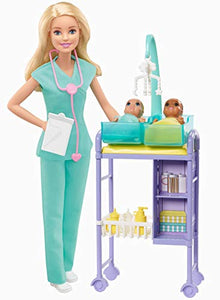 Barbie- Carriere Playset Pediatra Bambola, 2 Neonati e Accessori Giocattolo... - Ilgrandebazar