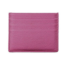 Carica l&#39;immagine nel visualizzatore di Gallery, Hibate, porta carte di credito sottile, unisex, in vera pelle, A_viola Viola