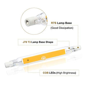 Bonlux R7S LED 78mm Lampadina 5 Watt 2-Pezzi 5w r7s Fila, Bianco Calda - Ilgrandebazar