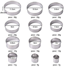Carica l'immagine nel visualizzatore di Gallery, ZITFRI 12 PCS Coppapasta Rotondo Acciaio Inox Tagliapasta Aperta Tondo...