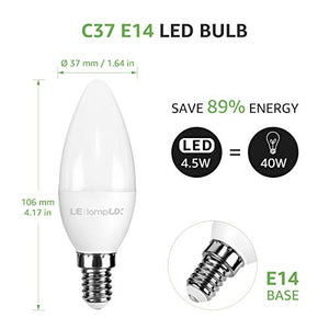LE Alexa E14 LED Lampadina WiFi, 4.5W (=40W), Bianco Caldo e Freddo (2700K -...
