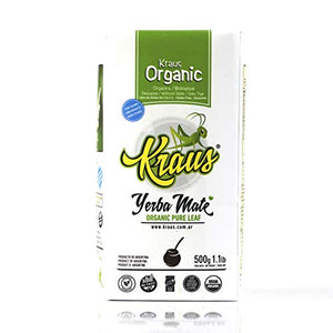 Yerba Mate Kraus Foglie Pure Biologica 500 500 g (Confezione da 1)