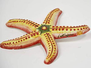 Stella marina in ceramica dipinta a mano