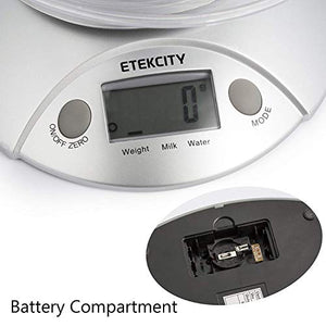 ETEKCITY Bilancia da Cucina Digitale Elettronica 5kg/11lb, Chiaro - Ilgrandebazar