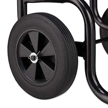Carica l&#39;immagine nel visualizzatore di Gallery, Relaxdays, Nero Carrello per Legna, da Trasposto, in Acciaio, con 2 Ruote,...
