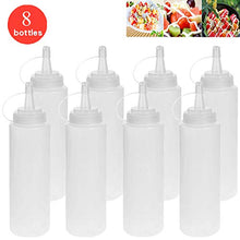Carica l&#39;immagine nel visualizzatore di Gallery, Bottiglia Squeeze di Plastica, 8pcs 8oz per con Tappi,...