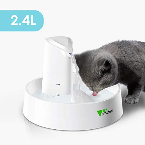 amzdeal Fontana Per Cani e Gatti Automatica, 2.4L Fontanella Silenziosa per...