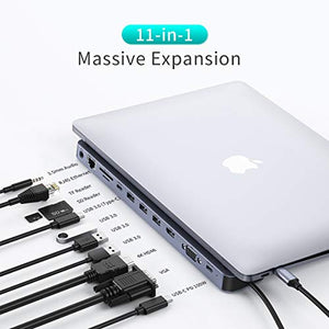 CHOETECH Hub USB C MacBook PRO 2020, 11 in 1 Docking Station C con 4K...