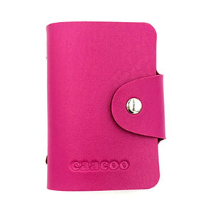 Portacarte Di Credito 24 Slot In Pelle - Uomo E Donna (Rosso Rosa) - Foto 9