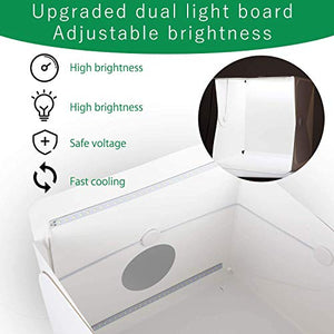 Amzdeal Tenda Studio Light Box Fotografico 40 * 40cm Portatile Dimmerabile