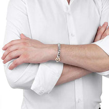 Carica l&#39;immagine nel visualizzatore di Gallery, Bracciale da uomo, Collezione Maserati Jewels, in acciaio con dettaglio in... - Ilgrandebazar