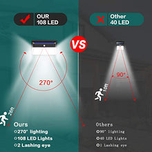 Carica l&#39;immagine nel visualizzatore di Gallery, Luce Solare LED Esterno, Kilponen 108 Super Luminosa Lampada con...