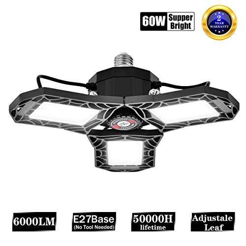 60W Lampada Garage LED E27 Bawoo Ufficio Officina Normale - Ilgrandebazar