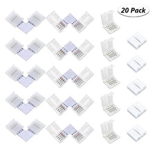 Carica l'immagine nel visualizzatore di Gallery, Fixget 20 Pcs LED Connettore, L a Forma di Connettore Led Connector