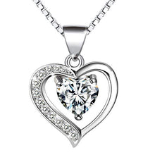 Carica l&#39;immagine nel visualizzatore di Gallery, Amilril Collana con Ciondolo Cuore Donna, Argento Sterling 925 5A... - Ilgrandebazar