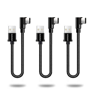 aceyoon Cavo USB Type-C 90 Gradi 30cm 3 Pezzi 90 Degree USBC 0.3m*3 - Ilgrandebazar