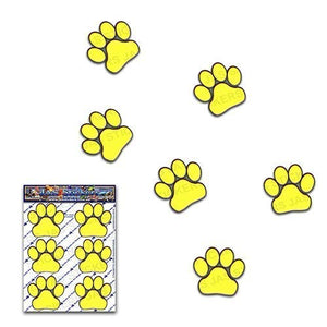 Stampe della zampa giallo cani gatti animali piccoli pacchi Adesivi per auto...