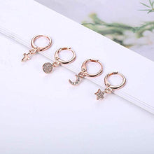 Carica l&#39;immagine nel visualizzatore di Gallery, YADOCA 4 Paia di Orecchini a Cerchio Huggie in Acciaio Inossidabile per...