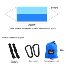 Carica l&#39;immagine nel visualizzatore di Gallery, Sooair Amaca da Campeggio, Viaggio carico 300 kg, 260 x140 cm, Blu
