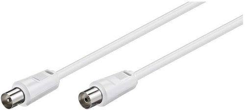Goobay 11514 Cavo antenna (<70 dB, 75 Ohm), 2x schermato, spina coassiale nichelata alla presa coassiale, cavo coassiale adatto per TV, HDTV, radio, DVB-T2, DVB-S2, DVB-S2, DVB-C, lunghezza 10 m