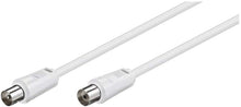 Carica l&#39;immagine nel visualizzatore di Gallery, Goobay 11514 Cavo antenna (&lt;70 dB, 75 Ohm), 2x schermato, spina coassiale nichelata alla presa coassiale, cavo coassiale adatto per TV, HDTV, radio, DVB-T2, DVB-S2, DVB-S2, DVB-C, lunghezza 10 m