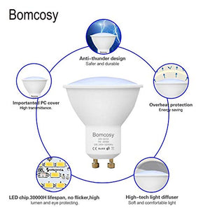 Bomcosy Lampadina LED GU10 7W, Non Dimmerabile, Bianco Freddo 6000k - Ilgrandebazar