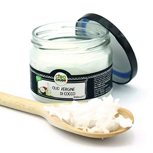 CiboCrudo Olio Vergine di Cocco Biologico Crudo, Raw Organic – 200ml – 200 ml