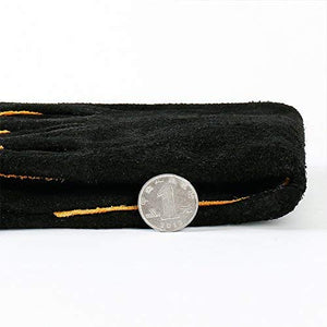 LeaSeek - Guanti in pelle per barbecue, resistenti al calore 14 inches, Black - Ilgrandebazar