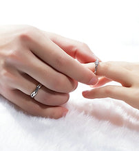 Carica l&#39;immagine nel visualizzatore di Gallery, 2PCS Anelli Fidanzamento Ti amo Incisione Argento 925 I Love You-sytle 1 - Ilgrandebazar