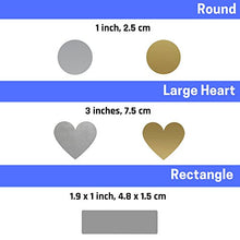 Carica l&#39;immagine nel visualizzatore di Gallery, 50 pezzi, 7 cm, Cuore Gratta e Vinci Adesivo Etichette, Scratch Sticker - Oro - Ilgrandebazar