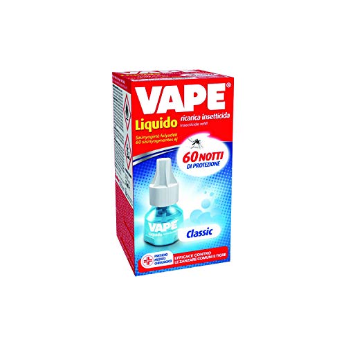 Vape Ricarica Liquida Classica, Protegge da Mosche e Zanzare, 60 Notti