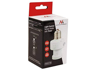 Maclean Mce21w Portalampada con Attacco E27, sensore crepuscolare e... - Ilgrandebazar