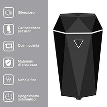 Carica l&#39;immagine nel visualizzatore di Gallery, Rovtop Mini USB Diffusore Auto Umidificatore ultrasonico di Nero