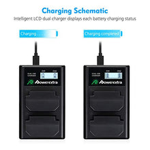 Carica l&#39;immagine nel visualizzatore di Gallery, Powerextra - Caricabatteria Dual USB con display LCD per Sony NP-FZ100,...