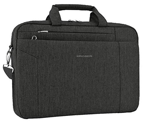 KROSER Laptop Ventiquattrore Borsa per PC Portatile da 15,6 Nero Carbone