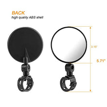 Carica l'immagine nel visualizzatore di Gallery, TAGVO Specchietti Bici, 2 Pezzi Bicicletta Ciclismo retrovisori Black-2pcs