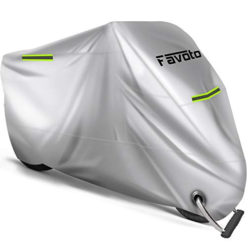 Favoto Telo per Moto Impermeabile Coprimoto in Materiale Oxford Argento - Ilgrandebazar