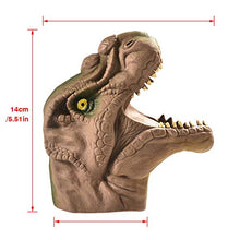 Carica l&#39;immagine nel visualizzatore di Gallery, DIYARTS Dinosaur Hand Puppet Gloves Gioco di Ruolo Realistico Marrone - Ilgrandebazar