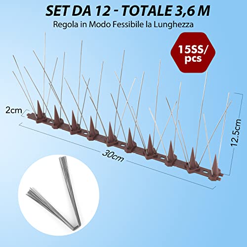 Spuntoni per piccioni repellenti per uccelli spuntoni per piccioni  repellenti per uccelli 9m