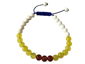 Hands Of Tibet, mala tibetana, braccialetto da polso con grani in Yellow - Ilgrandebazar