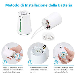 KLAS REMO Dispenser Sapone Automatico, 400ML Bianco(nuova Versione)
