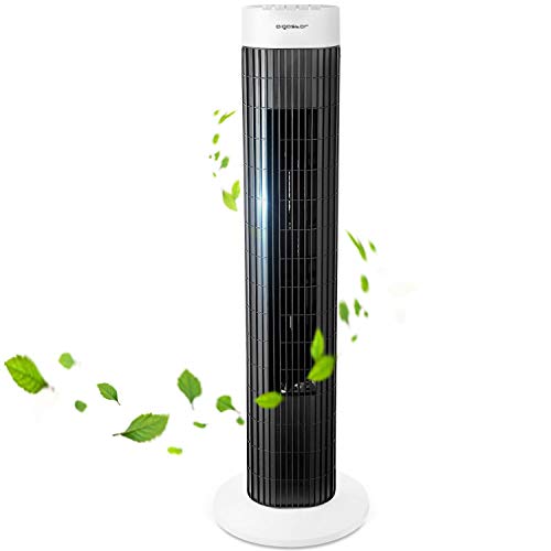 Aigostar Ventilatore a torre a 3 velocità con timer silenzioso impostato...