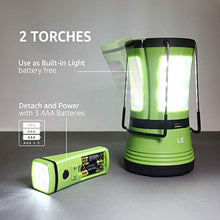 Carica l'immagine nel visualizzatore di Gallery, LE 10W LED Lampada da Campeggio Ricaricabile, Impermeabile Lanterna + 2 Mini...