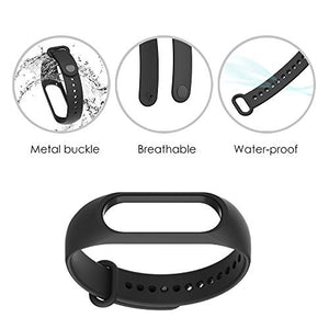 WD&CD Cinturini Compatibile per Mi Band 3/ 4, in Nero * 2 - Ilgrandebazar
