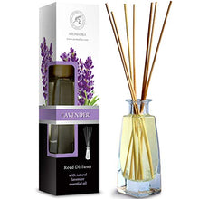 Carica l'immagine nel visualizzatore di Gallery, Diffusore con Olio Essenziale di Lavanda 100ml 8 Bastoncini Bambù -...